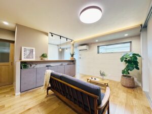 西尾市で間取り変更したリノベーション後のLDK