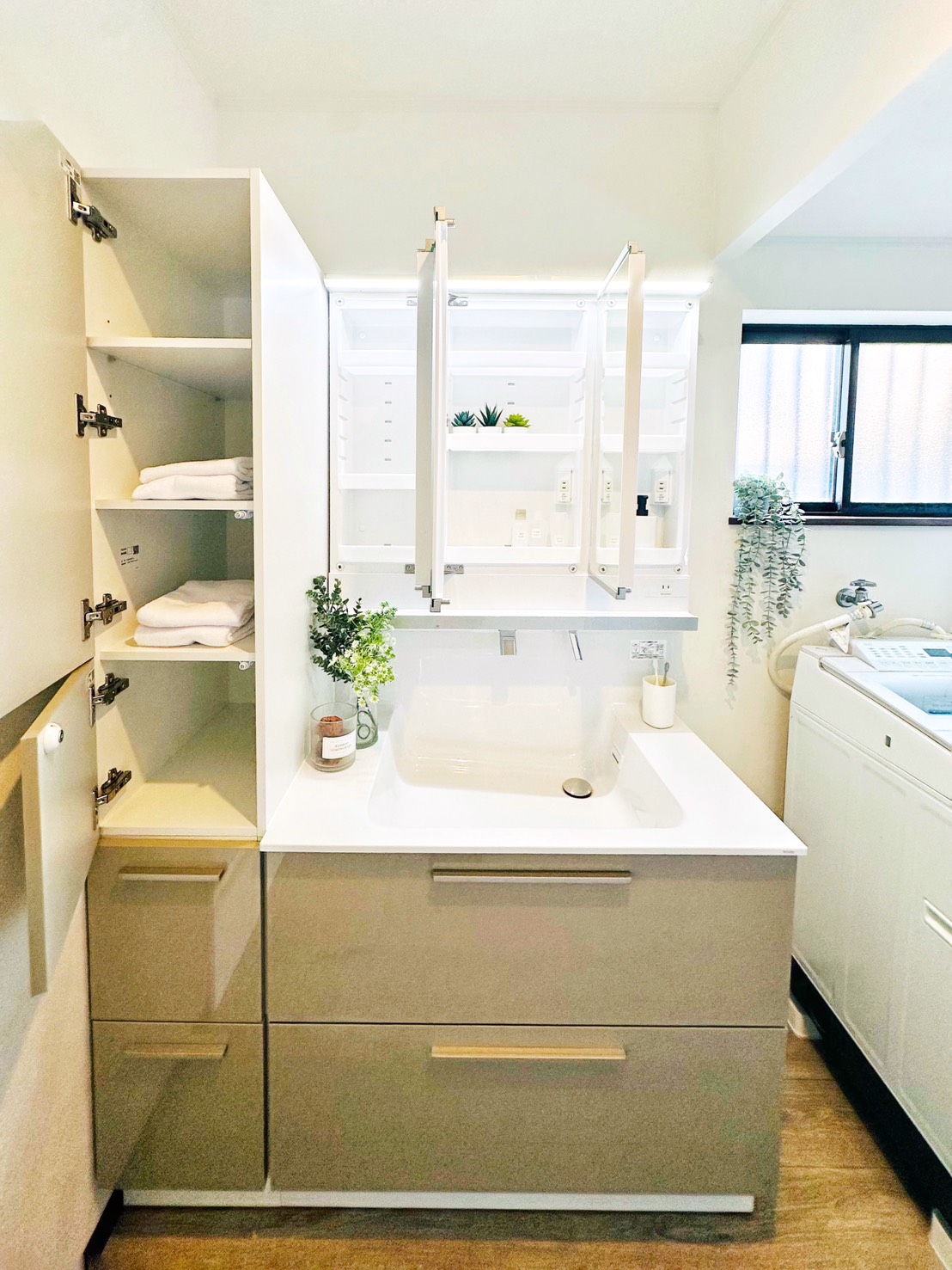 西尾市T様邸｜洗面リフォームで収納をラクに！TOTOオクターブ