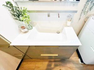 西尾市T様邸｜洗面リフォームで収納をラクに！TOTOオクターブ